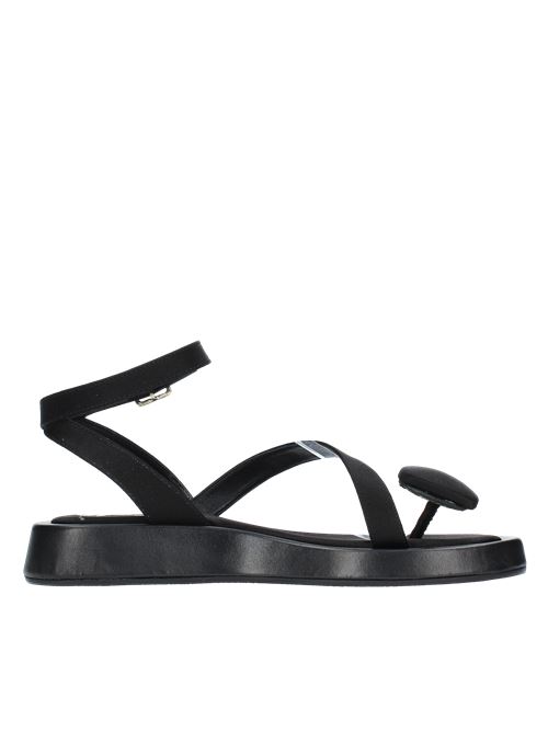 Flat thong sandals model ROSIE 18 in satin GIA/RHW | ROSIE 18 RASONERO